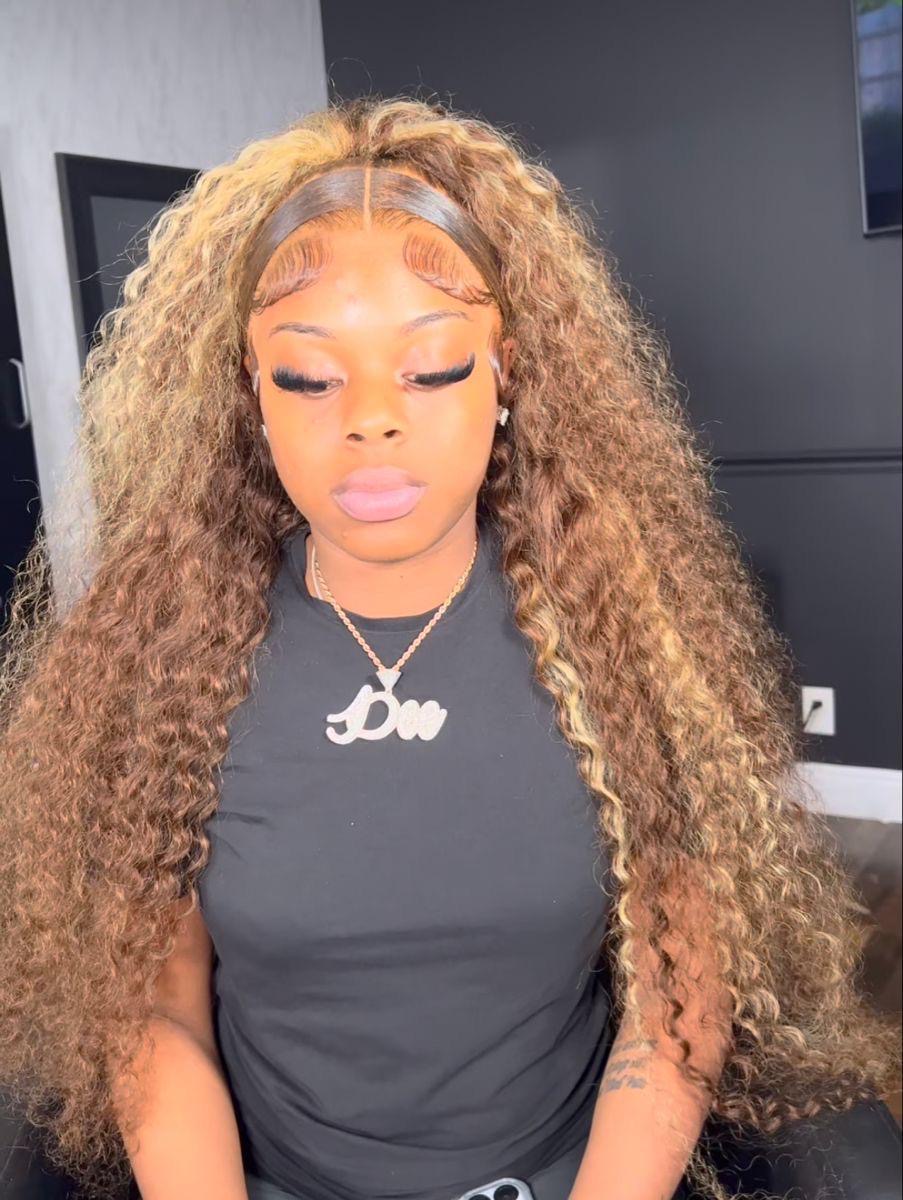 100 human hair full frontal deep curls 30 inches
